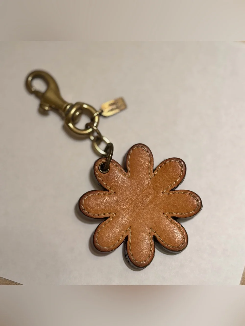 Coach VTG Multicolo Patchwork Leather & Fabric Charm with Brass Hardware